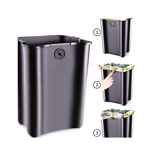 Thùng Rác Nén Nhà Bếp Bán Chạy Nhất Bền Sử Dụng Nhiều Loại Nhỏ Vuông Đôi (15L) Thùng Rác Thùng Rác - Product Image 4