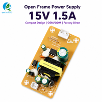 Alimentation à découpage compacte à cadre ouvert 22,5W 15V 1,5A SMPS AC/DC sur carte nue pour CNC, applications industrielles et usines OEM