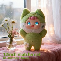 Jouet en peluche en polyester personnalisé OEM avec IA, yeux intelligents, connexion Wi-Fi, dialogue interactif, robot compagnon émotionnel, poupée animale de compagnie