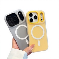 Coque de téléphone magnétique 2-en-1 couleur bonbon pour iPhone 18 Pro Max 17 Air 16 15 14 13 12 11 Pro Max, compatible charge sans fil, finition mate