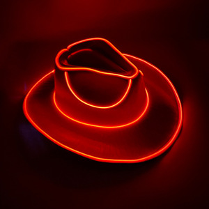 Sombrero de Vaquero Inalámbrico con Luces LED de <span class=keywords><strong>Neón</strong></span> de Muchos Colores Intermitentes para Adultos, Artistas, Decoraciones para Fiestas de Graduación - Product Image 6