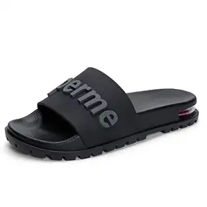 Platform Slides Black Summer Fashion Flat Chinelos Em Promocao Leather Mens Slippers Brown 082409 Flip Flop Pvc Plain