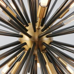 Lustre suspendu créatif et irrégulier en cuivre, design personnalisé, pour salle à manger, chambre, salon, lustre circulaire artistique en laiton - Product Image 2