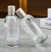 Bon prix, vente en gros, bouteille de parfum en verre transparente personnalisée de 100 ml