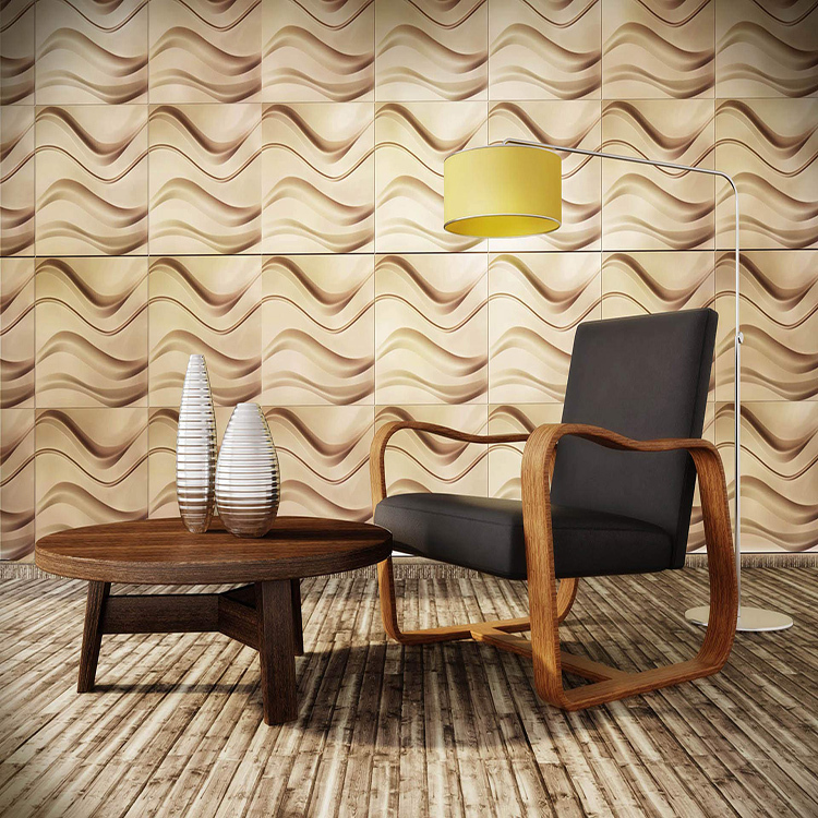 Vente chaude Intérieur Lambris PVC Papier Peint Décor 3D Stickers Muraux Prix 3D Panneau Mural