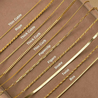 Cadena de Eslabones de Acero Inoxidable Impermeable Estilo HipHop, Chapada en Oro de 18K, Diseño de Serpiente y Clip, Varios Tipos de Collares