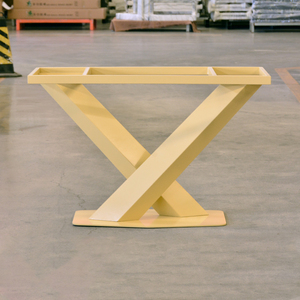 Uitklapbare eettafel met metalen frame, industriële stijl, verstelbare lengte, zwaar uitgevoerde tafel voor commercieel banket en buitengebruik - Product Image 4