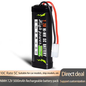 <span class=keywords><strong>7.2v</strong></span> 5000mah ni-mh סוללה עבור rc צעצועי טנק מכונית מסוק עם מחברים טמיה 7.2 סוללה v - Product Image 5