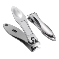 Grand coupe-ongles et pince à cuticules en acier inoxydable, lame arrondie, professionnel, durable, nouveau design pour adultes