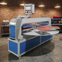 Presse à chaud rotative six postes entièrement automatique pour l'impression par sublimation sur vêtements