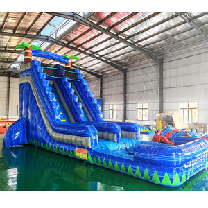 En popüler çocuk su parkı şişme uzay dev mavi satılık şişme sıçrama ticari şişme su parkı slayt - Product Image 4