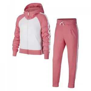 OEM Custom Sport Trainings anzug Herren Weiß und Pink Trainings anzüge Unisex Günstige Jogging anzug