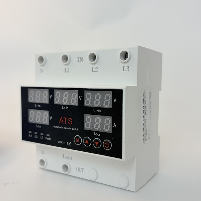 CNXE LGX3-1 Three Phase 4-Pole ATS Automatic Transfer Switch 63A/80A/100A Dual Power Changeover Over/Under Voltage Protection