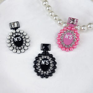 粉色瓶形Diy设计师水晶字母配件定制豪华手机垃圾盒装饰包魅力 - Product Image 3