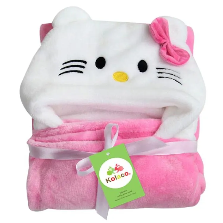 (Offre spéciale) Couvertures d'animaux pour cadeau Flanelle Polaire Ultra Doux Peluche Enfants Bébé Couverture à capuche