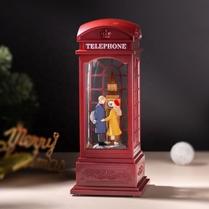 Nuevo Producto, Lámpara de Viento con Forma de Cabina Telefónica para Parejas, Regalo de Cumpleaños o San Valentín para Novia, Decoración, Lámpara de Viento Hecha a Mano, Globo de Nieve - Product Image 4