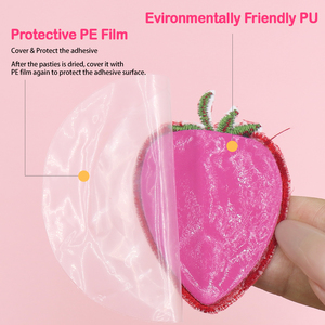 Hot Sexy Diamond Nipple Cover para mujeres Reutilizable Decorativo Silicona Empanadas Cherry Breast Empanadas Strawberry Boob Cover - Product Image 4
