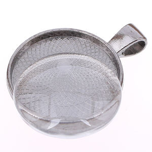 Supports de pendentifs à lunette ronde pour cabochons en verre de 25 mm, forme dôme ronde, pour caméos - Product Image 4