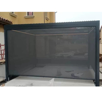 Pergola de jardin extérieure en aluminium, écologique, étanche, avec télécommande électrique, pour balcon, cour, terrasse, utilisation pour les fêtes