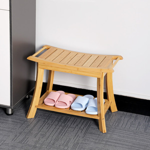 <b>Bamboo</b> <b>Stool</b> 47.5x25.2x46 Cm Minimalist Design Home <b>Stool</b> And Ottoman Square Shape Natural <b>Bamboo</b> Material - Product Image 3