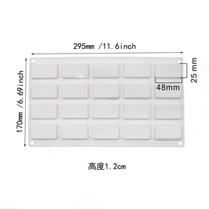 Rectangular <b>Silicone</b> Mold 20 Cavities For DIY <b>Baking</b> Cake Tools 29.4x17.2x1.2cm - Product Image 4