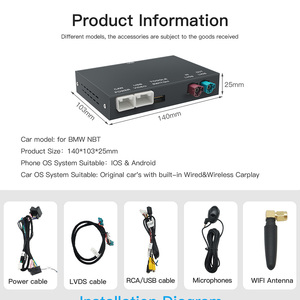 AutoabcワイヤレスCarplay for Bmw 1 2 3 4 5 7シリーズAndroid自動インターフェースE70 F20 X1 X3 F25 F26 F48ミニX4 X5 X6 EVO NBT CIC - Product Image 6