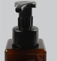 Bouteille en plastique transparente carrée de 8 oz, 16 oz, 22 oz avec pulvérisateur à pompe pour nettoyant visage, shampoing, savon, mousse, lavage, emballage pour animaux de compagnie