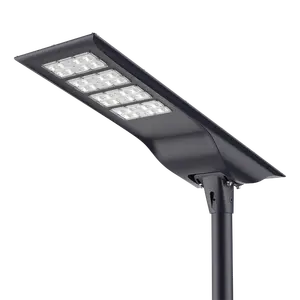 LECUSO novo ao ar livre impermeável 60w 80w 100w 120w integrado tudo em um levou luz de rua solar