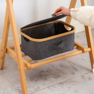 Cesto de Ropa Plegable de Bambú para el Hogar, Bolsa de Almacenamiento de Ropa, Cesta de Almacenamiento de Bambú - Product Image 3