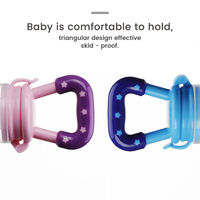 Groothandel siliconen baby fruitvoeder met handvat en siliconen gaas-speen voor babyvoeding