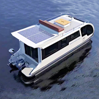 Péniche de fête de ponton touristique Maison flottante moderne Péniche de ponton avec entièrement meublé