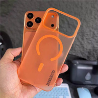 Coque de téléphone magnétique antichoc ultra-fine en TPU PC effet mat de luxe pour iPhone 14 15 16 17 Pro Max Air
