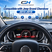 Pour Jeep Grand Cherokee 2014-2018 : Tableau de bord numérique de remplacement, jauges et compteur de vitesse Plug and Play