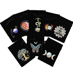 Custom Reusable Gift <b>Dust</b> Pouches Velvet Fabric Jewelry Personalized Logo Screen Printed Packing Tarot Drawstring <b>Bags</b> Dice <b>Bag</b> - Product Image 6