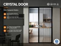 Puerta Moderna de Plástico y Acero con Cristal, Impermeable, para Entrada de Centros Comerciales y Hospitales