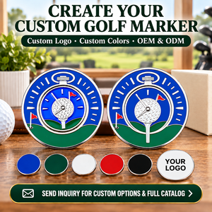 Marqueur de position de balle de golf magnétique OEM ODM avec illustration double face pour souvenirs d'événements de golf - Product Image 5