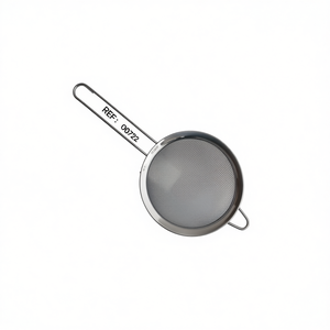 Colino a doppio strato con bordo largo da 18 cm, in metallo, con manico in acciaio inossidabile - Product Image 3