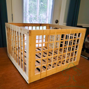 Corbeille de rangement en <span class=keywords><strong>bois</strong></span> pour pommes de terre et oignons, paniers de rangement en <span class=keywords><strong>bois</strong></span> et fil métallique de style rustique pour l'organisation et le stockage sur le comptoir de cuisine - Product Image 4