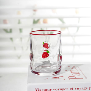 Venta al por mayor exquisitos vasos de cristal de alta calidad con patrón de frutas de 380Ml <span class=keywords><strong>para</strong></span> fiestas <span class=keywords><strong>y</strong></span> decoración de muebles - Product Image 2