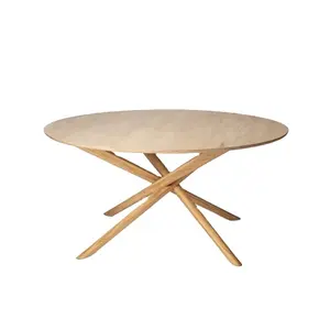Nuovo design mobili per la casa tavolo rotondo in legno per sala da pranzo.
