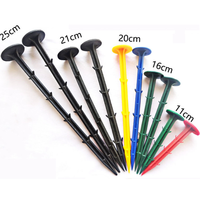 Clous de sol en plastique de 11/16/20/25/30 cm, clous en plastique, piquets de paillis pour fixer les tapis anti-mauvaises herbes, les filets anti-insectes, les filets d'ombrage