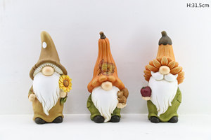 Gnomos de Jardín en Oferta 2024, Estatua de Gnomo con Forma de Hongo y Calabaza, Regalo de Acción de Gracias, Luz Solar, Adornos de Resina para Jardín - Product Image 6