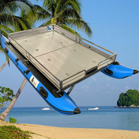 Catamaran gonflable de 3,6 m, style tout nouveau, bateau gonflable en aluminium pour la pêche