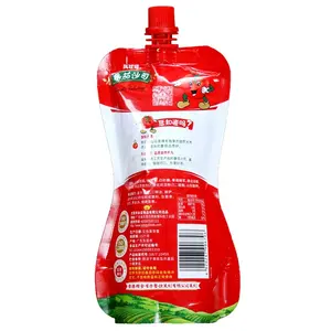 YIYANG Ketchup Doypack Verpackung/Tomatensauce Stand Up Beutel mit Ausguss/Plastik auslauf beutel Lebensmittel verpackungs tasche