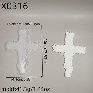 Moules de coulée en résine faits à la main pour bricolage ornements décoratifs Ins Style Silicone croix moule X0316 - Product Image 5