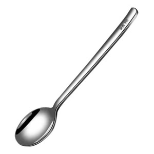 Cuillère à soupe ovale épaissie en acier inoxydable 316 de qualité alimentaire pour enfants, avec long manche, idéale pour mélanger le café - Product Image 1