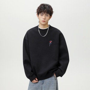 Felpa con <span class=keywords><strong>cappuccio</strong></span> a maniche lunghe pesante <span class=keywords><strong>senza</strong></span> <span class=keywords><strong>cappuccio</strong></span> ricamato da <span class=keywords><strong>uomo</strong></span> autunno Casual Slim Fit <span class=keywords><strong>felpe</strong></span> di marca in pile di cotone - Product Image 5