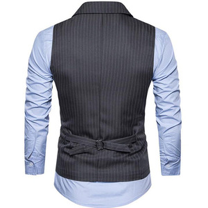 Gilet di cotone a righe all'ingrosso della moda per gli uomini - Product Image 5