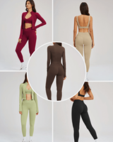 Ensemble de sport pour femmes EnovStars avec logo personnalisé, 3 pièces : veste, soutien-gorge, leggings, ensemble sportif, ensemble fitness, nylon, marque privée, tailles S-XL