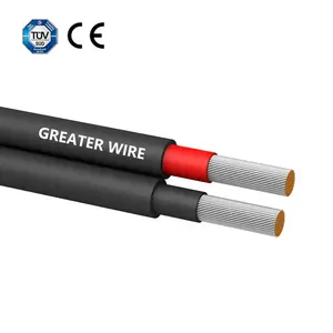 CE Certification Dual Wire Solar PV Cables DC 6mm2 4mm Photovoltaic Cable for Solar Panel Power System Station Copper Farm